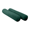 Model V4 - Velvet Indoor Daybed Bolster Pillow Backrest Cushion |COVERS ONLY|
