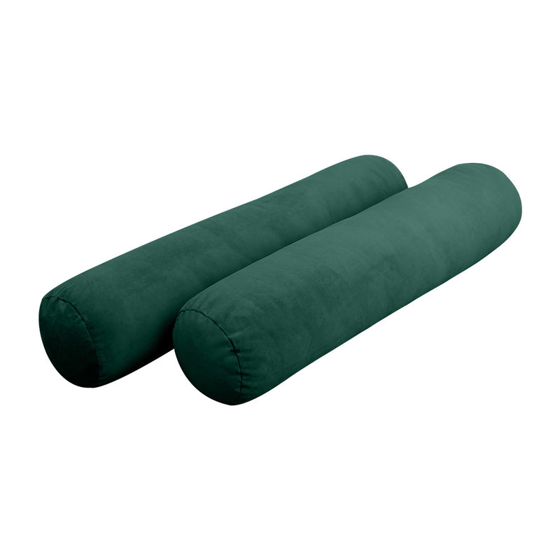 Model V1 - Velvet Indoor Daybed Mattress Bolster Pillow Backrest Cushion |COVERS ONLY|