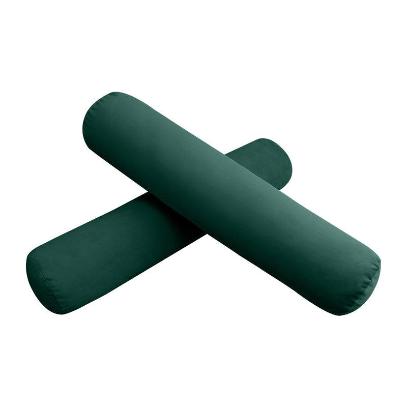 Model V5 - Velvet Indoor Daybed Bolster Pillow Cushion |COVERS ONLY|