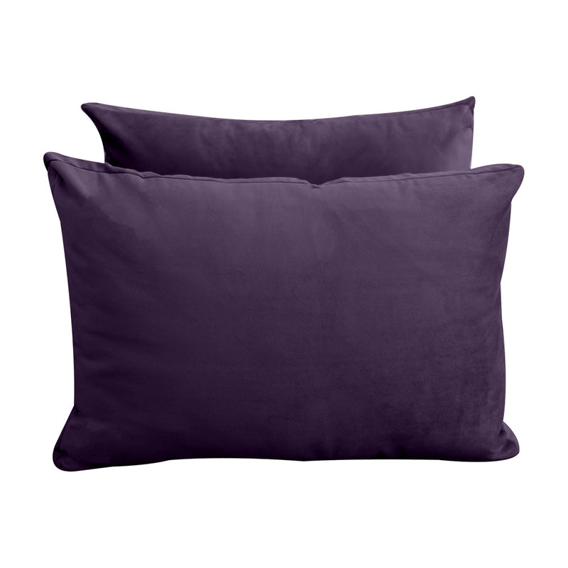 Model V1 - Velvet Indoor Daybed Mattress Bolster Pillow Backrest Cushion |COVERS ONLY|