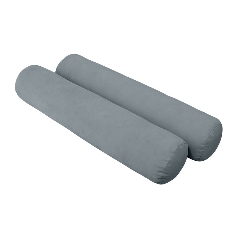 Model V5 - Velvet Indoor Daybed Bolster Pillow Cushion |COVERS ONLY|