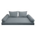 Model V1 - Velvet Indoor Daybed Mattress Bolster Pillow Backrest Cushion |COVERS ONLY|