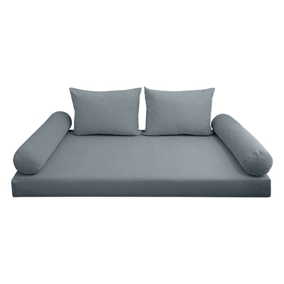 Model V1 - Velvet Indoor Daybed Mattress Bolster Pillow Backrest Cushion |COVERS ONLY|