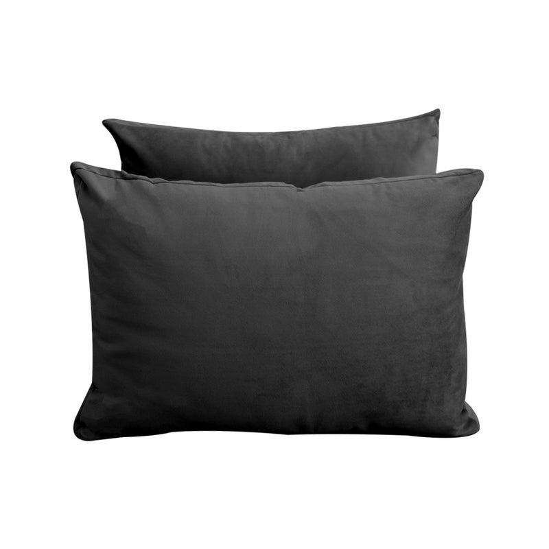 Model V1 - Velvet Indoor Daybed Mattress Bolster Pillow Backrest Cushion |COVERS ONLY|