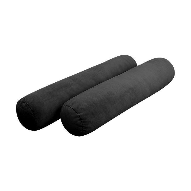 Model V5 - Velvet Indoor Daybed Bolster Pillow Cushion |COVERS ONLY|