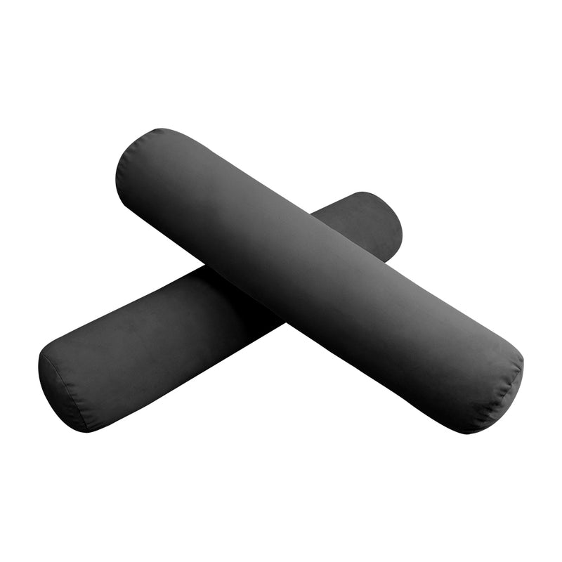 Model V5 - Velvet Indoor Daybed Bolster Pillow Cushion |COVERS ONLY|
