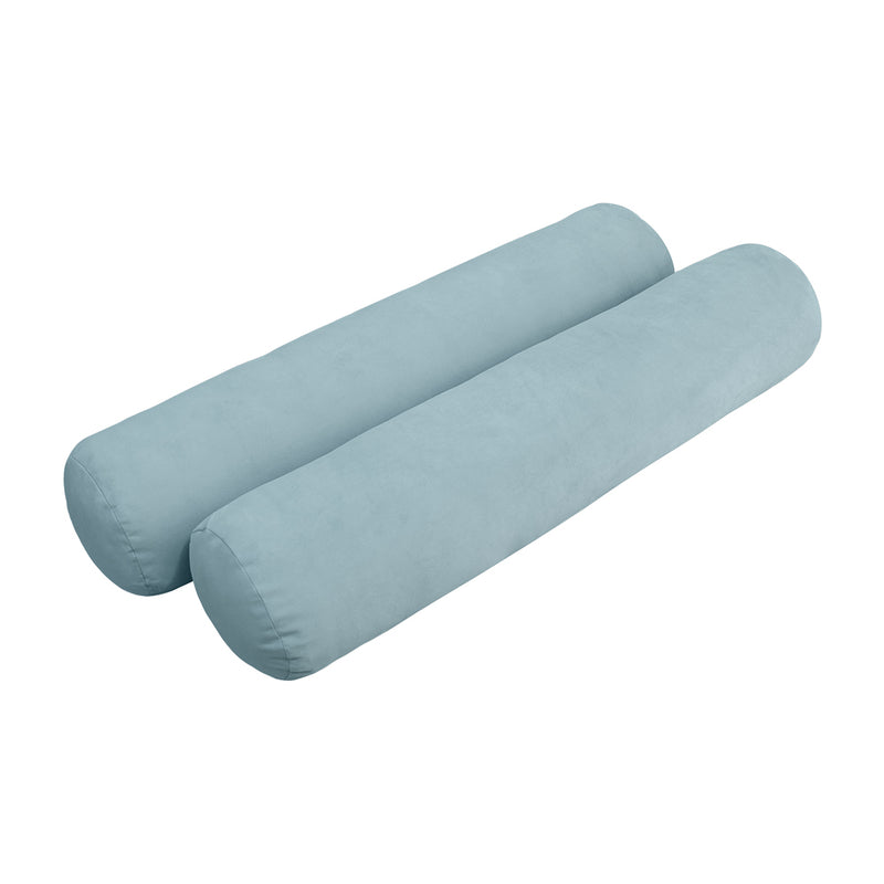 Model V5 - Velvet Indoor Daybed Bolster Pillow Cushion |COVERS ONLY|