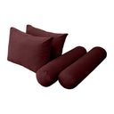 Model V1 - Velvet Indoor Daybed Mattress Bolster Pillow Backrest Cushion |COVERS ONLY|