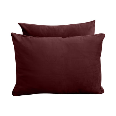 Model V1 - Velvet Indoor Daybed Mattress Bolster Pillow Backrest Cushion |COVERS ONLY|