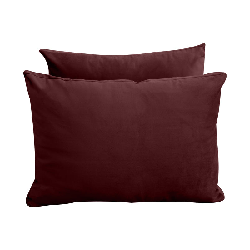 Model V1 - Velvet Indoor Daybed Mattress Bolster Pillow Backrest Cushion |COVERS ONLY|
