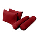 Model V1 - Velvet Indoor Daybed Mattress Bolster Pillow Backrest Cushion |COVERS ONLY|