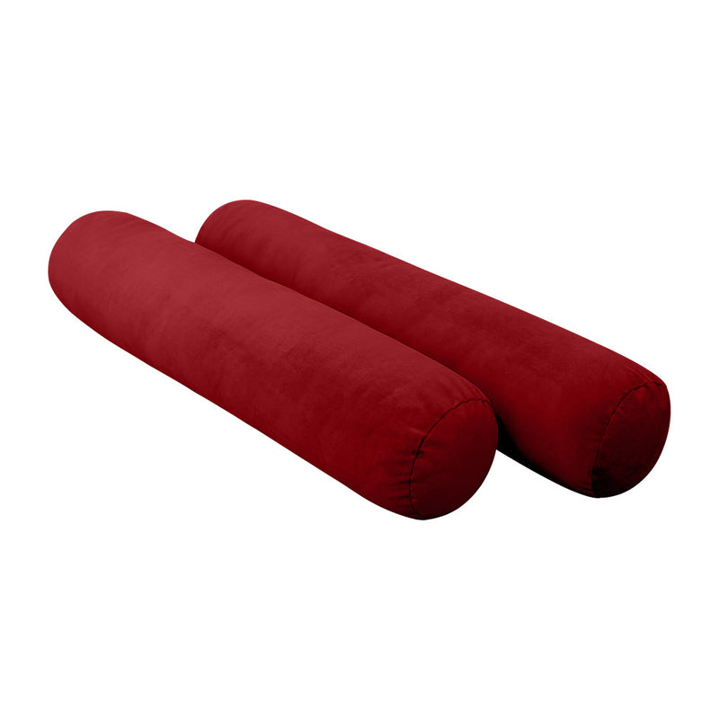 Model V1 - Velvet Indoor Daybed Mattress Bolster Pillow Backrest Cushion |COVERS ONLY|