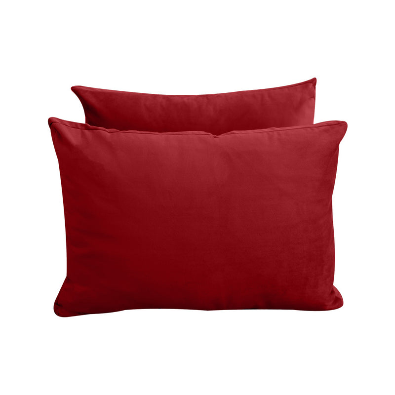 Model V1 - Velvet Indoor Daybed Mattress Bolster Pillow Backrest Cushion |COVERS ONLY|
