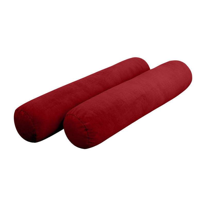 Model V4 - Velvet Indoor Daybed Mattress Bolster Backrest Cushions and Covers |Complete Set|