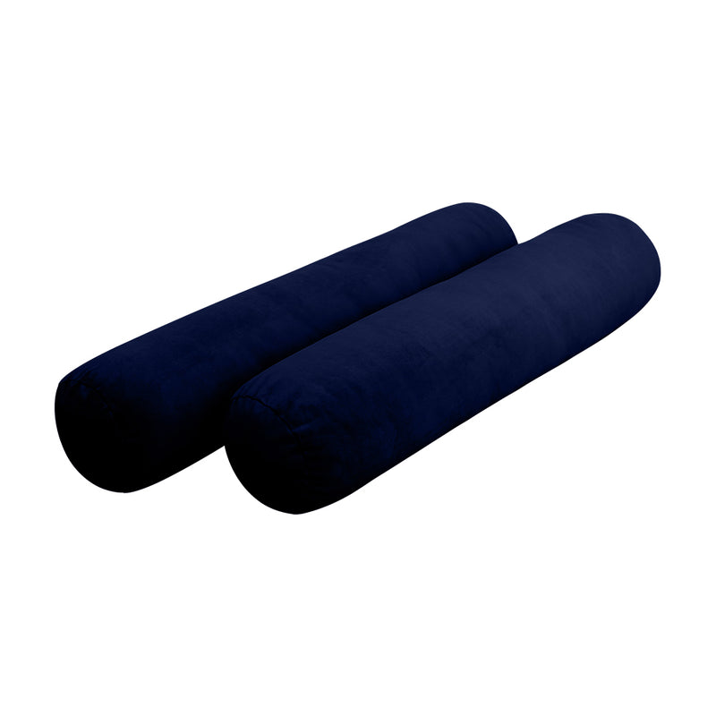 Model V4 - Velvet Indoor Daybed Bolster Pillow Backrest Cushion |COVERS ONLY|