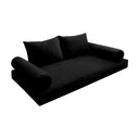 Model V1 - Velvet Indoor Daybed Mattress Bolster Pillow Backrest Cushion |COVERS ONLY|