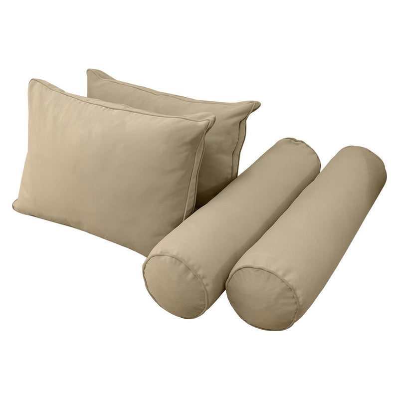 Model V1 - Velvet Indoor Daybed Mattress Bolster Pillow Backrest Cushion |COVERS ONLY|