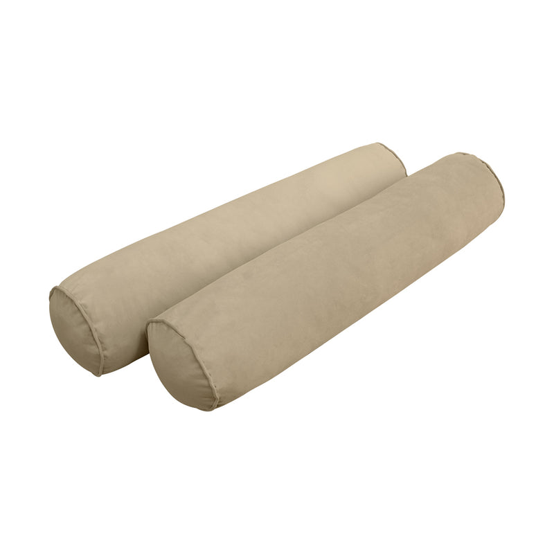 Model V5 - Velvet Indoor Daybed Bolster Pillow Cushion |COVERS ONLY|