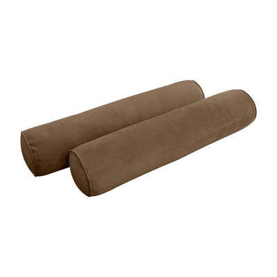 Model V4 - Velvet Indoor Daybed Bolster Pillow Backrest Cushion |COVERS ONLY|