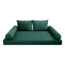 Model V1 - Velvet Indoor Daybed Mattress Bolster Pillow Backrest Cushion |COVERS ONLY|