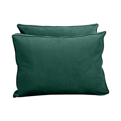 Model V1 - Velvet Indoor Daybed Mattress Bolster Pillow Backrest Cushion |COVERS ONLY|