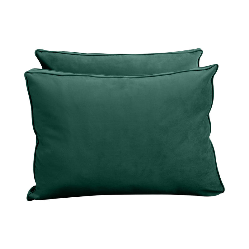 Model V1 - Velvet Indoor Daybed Mattress Bolster Pillow Backrest Cushion |COVERS ONLY|