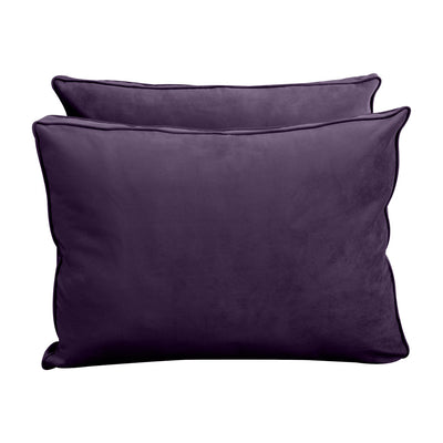 Model V1 - Velvet Indoor Daybed Mattress Bolster Pillow Backrest Cushion |COVERS ONLY|