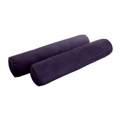 Model V4 - Velvet Indoor Daybed Bolster Pillow Backrest Cushion |COVERS ONLY|