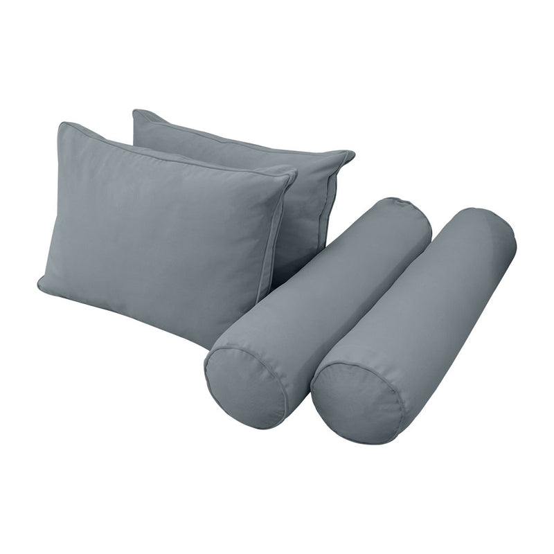 Model V1 - Velvet Indoor Daybed Mattress Bolster Pillow Backrest Cushion |COVERS ONLY|