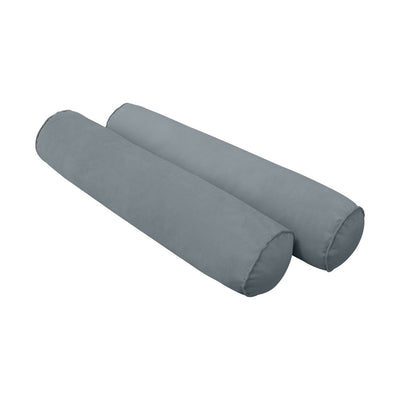 Model V4 - Velvet Indoor Daybed Bolster Pillow Backrest Cushion |COVERS ONLY|
