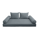 Model V1 - Velvet Indoor Daybed Mattress Bolster Pillow Backrest Cushion |COVERS ONLY|