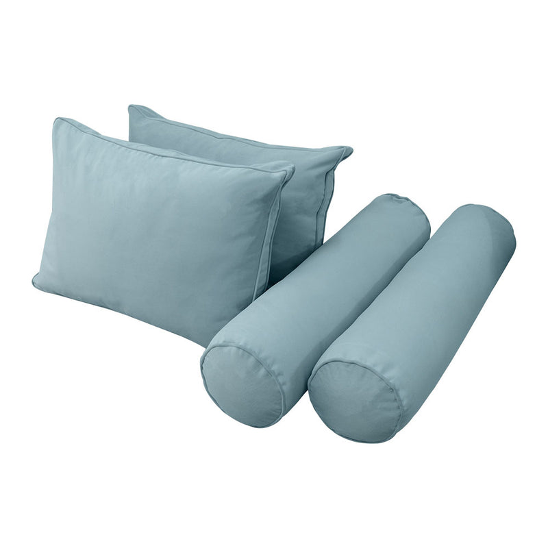 Model V1 - Velvet Indoor Daybed Mattress Bolster Pillow Backrest Cushion |COVERS ONLY|