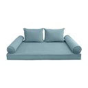 Model V1 - Velvet Indoor Daybed Mattress Bolster Pillow Backrest Cushion |COVERS ONLY|