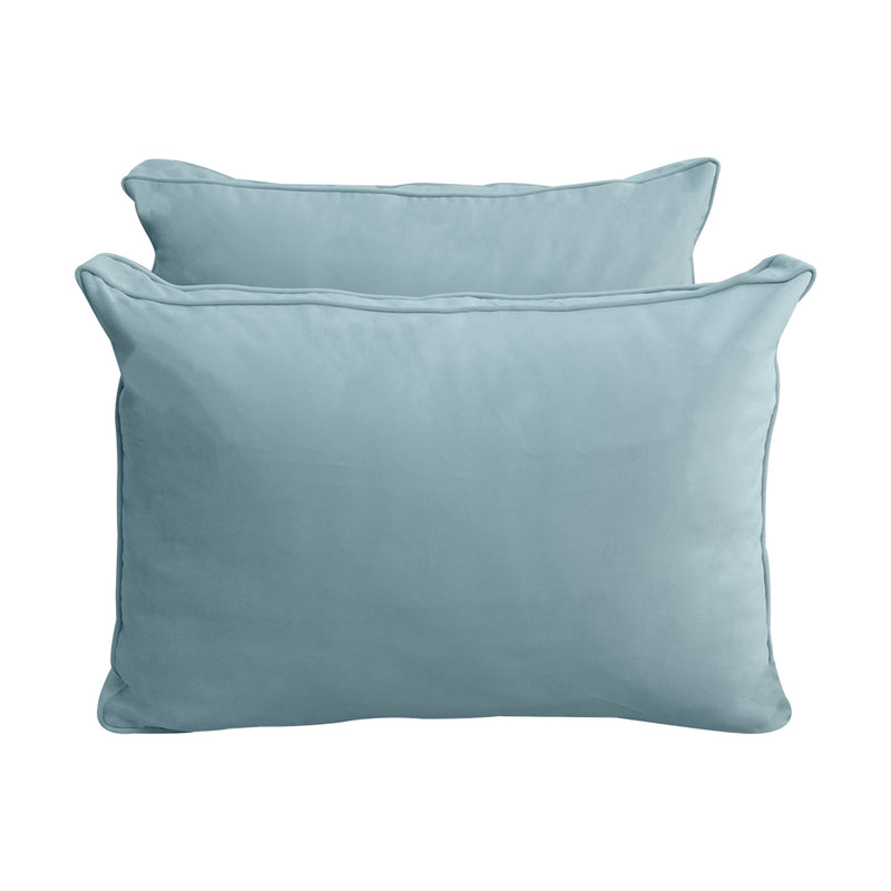 Model V1 - Velvet Indoor Daybed Mattress Bolster Pillow Backrest Cushion |COVERS ONLY|