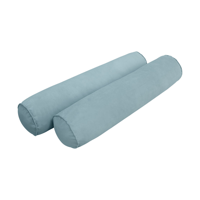 Model V5 - Velvet Indoor Daybed Bolster Pillow Cushion |COVERS ONLY|
