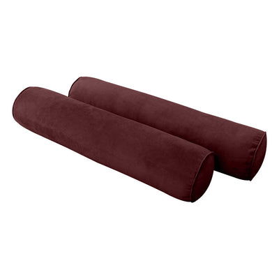 Model V1 - Velvet Indoor Daybed Mattress Bolster Pillow Backrest Cushion |COVERS ONLY|
