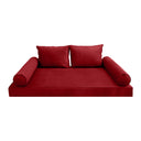 Model V1 - Velvet Indoor Daybed Mattress Bolster Pillow Backrest Cushion |COVERS ONLY|