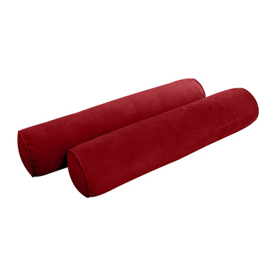 Model V4 - Velvet Indoor Daybed Bolster Pillow Backrest Cushion |COVERS ONLY|