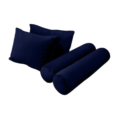 Model V1 - Velvet Indoor Daybed Mattress Bolster Backrest Cushions and Covers |Complete Set|