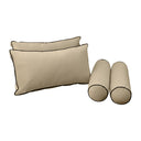 Model V2 - Velvet Indoor Daybed Mattress Bolster Pillow Backrest Cushion |COVERS ONLY|