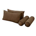 Model V2 - Velvet Indoor Daybed Mattress Bolster Pillow Backrest Cushion |COVERS ONLY|