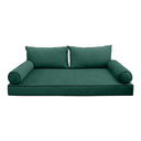 Model V2 - Velvet Indoor Daybed Mattress Bolster Pillow Backrest Cushion |COVERS ONLY|