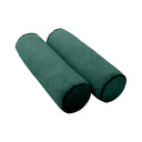 Model V3 - Velvet Indoor Daybed Bolster Pillow Backrest Cushion |COVERS ONLY|