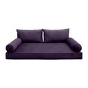 Model V2 - Velvet Indoor Daybed Mattress Bolster Pillow Backrest Cushion |COVERS ONLY|