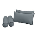 Model V2 - Velvet Indoor Daybed Mattress Bolster Pillow Backrest Cushion |COVERS ONLY|