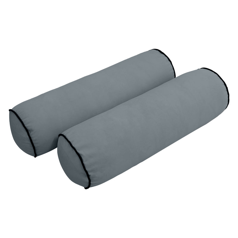 Model V3 - Velvet Indoor Daybed Bolster Pillow Backrest Cushion |COVERS ONLY|