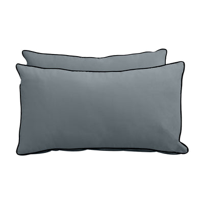 Model V2 - Velvet Indoor Daybed Bolster Pillow Backrest Cushion |COVERS ONLY|