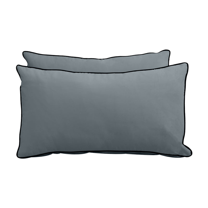 Model V2 - Velvet Indoor Daybed Bolster Pillow Backrest Cushion |COVERS ONLY|
