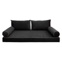 Model V2 - Velvet Indoor Daybed Mattress Bolster Pillow Backrest Cushion |COVERS ONLY|