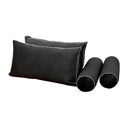 Model V2 - Velvet Indoor Daybed Mattress Bolster Pillow Backrest Cushion |COVERS ONLY|